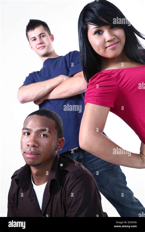 Portrait Of Teens Stock Photo Alamy