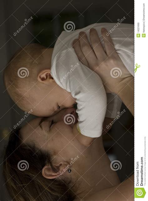 Mother Holding Baby To The Sky And Laughing Stock Photo Image Of Love Mother