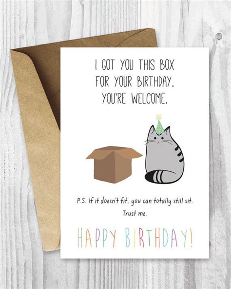 If a feline lover in your life is expecting a birthday celebration, start it off right by sending them hilarious cat birthday memes! Birthday Card Printable Happy Birthday Cat Digital Card ...