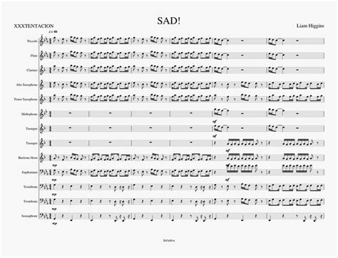 Sad Alto Sax Sheet Music Hd Png Download Kindpng