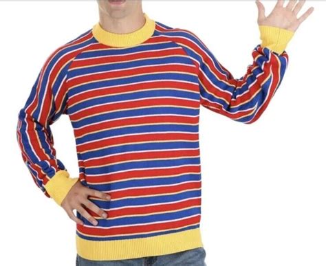 Adult Sesame Street Ernie Cosplay Costume Knit Sweat Gem