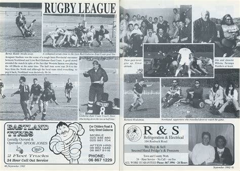 Rugby League Gisborne Photo News Vol 4 September 1 1993