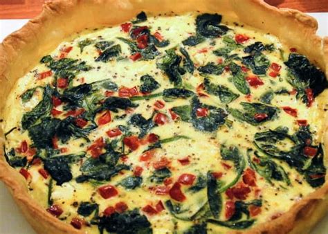 Spinach Feta And Red Pepper Quiche Comfortable Food