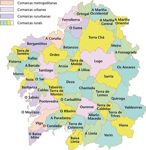 Mapa De Galicia Mapa Físico Geográfico Político Turístico Y Temático