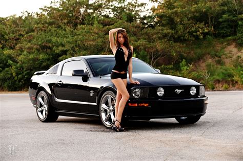Download Ford Mustang Girls Awesome Hd Wallpaper In By Maryh51