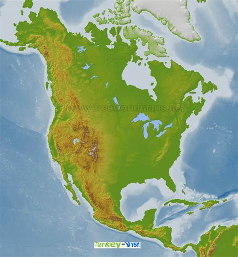 Physical Map Of North America Labeled Blank World Map Images And