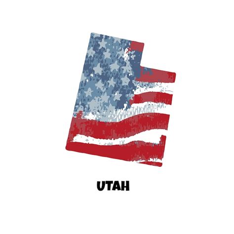 Premium Vector Usa State Utah American Flag Watercolor Background