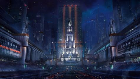 Download Communism Building Architecture Skyscraper Night Sci Fi City