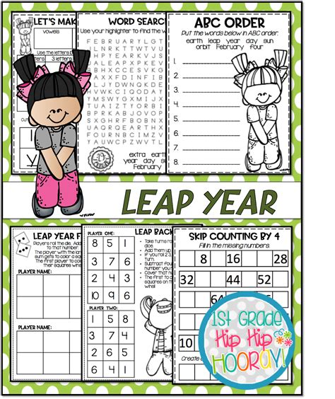 1st Grade Hip Hip Hooray Leap Year February 29th