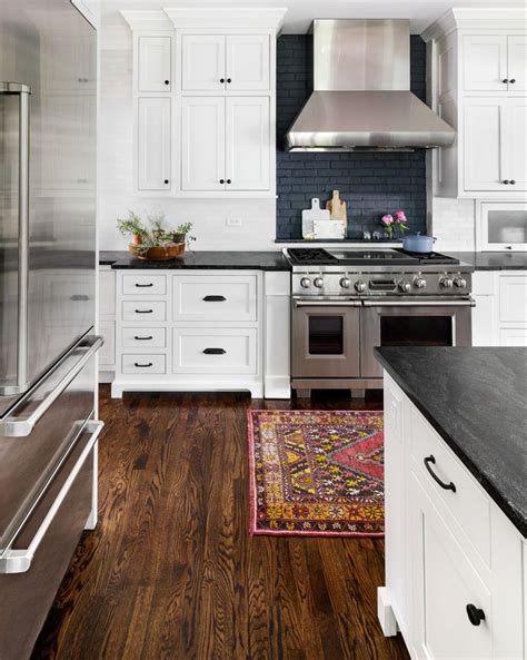 12 White Kitchen Cabinets With Black Countertops Designs