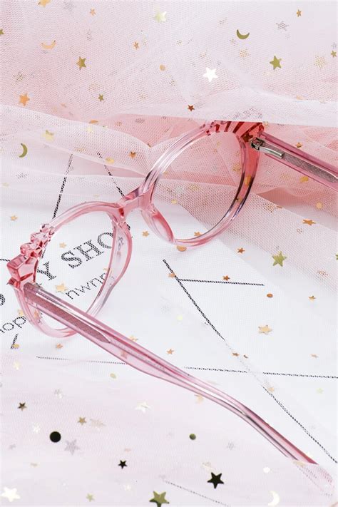 W2037 Round Cat Eye Pink Eyeglasses Frames Leoptique