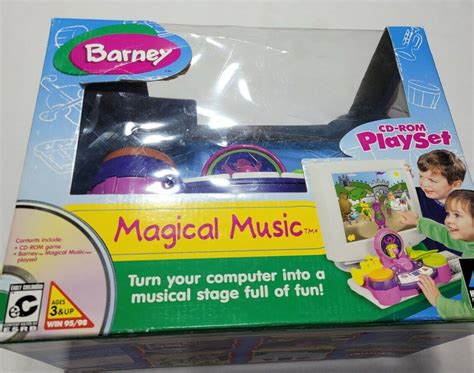 Vintage Barney Magical Music Cd Rom Playset 2000 New In Box 76930992814