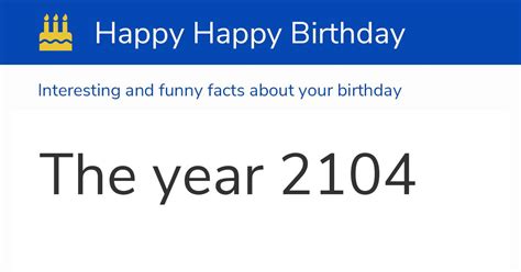The Year 2104 Calendar History And Birthdays