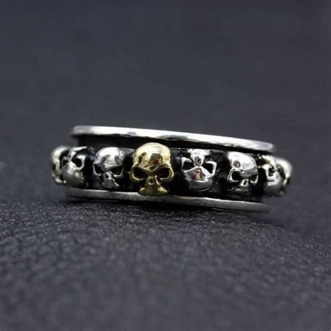 Mens Sterling Silver Grim Reaper Skull Ring Vvv Jewelry