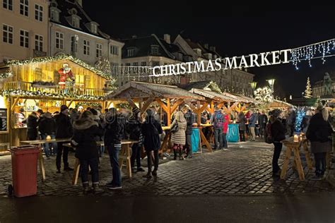 Christmas Market On Hojbro Plads In Copenhagen Denmark Editorial Stock