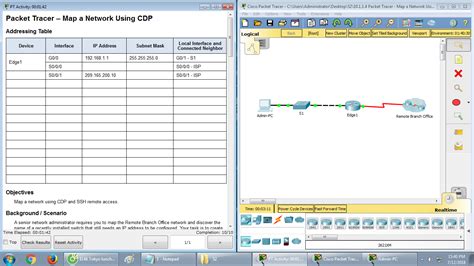 Ccnav6 S2 10114 Packet Tracer Map A Network Using Cdp