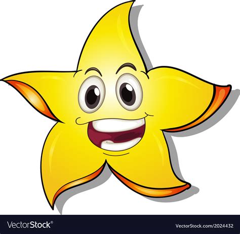 A Smiling Star Royalty Free Vector Image Vectorstock