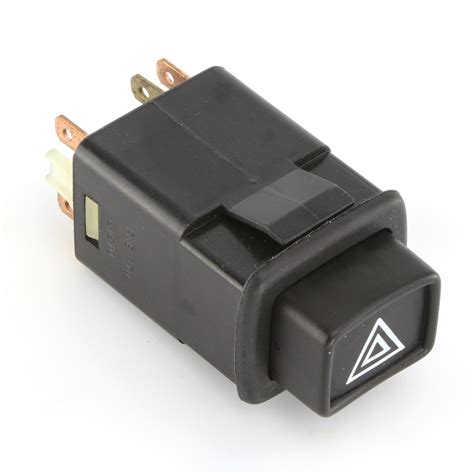 Illuminated Push Button Hazard Switch Rectangular Car Builder Kit