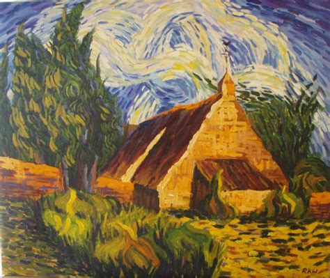 Rkw Art Farm House Van Gogh Style