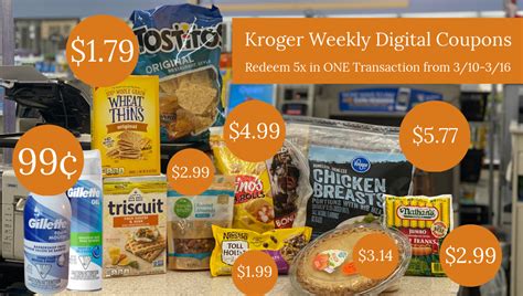 Last Day Kroger Weekly Hot Digital Coupons Redeem 5x In One