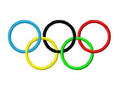 Olympic Rings Logo Machine Embroidery Design 4 Inch Instant Etsy