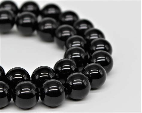 Black Onyx Gemstone Shining Round Loose Beads 681012mm Etsy