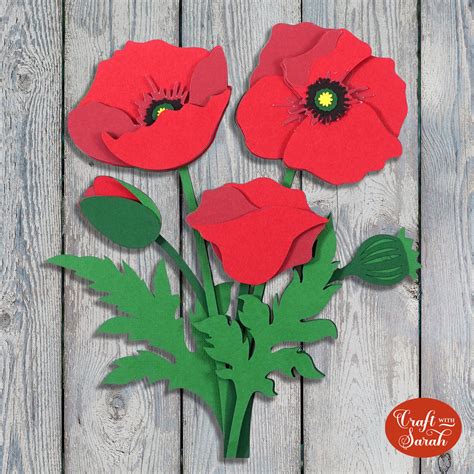 Free Poppies Svg ️ Beautiful Remembrance Day Crafts With Poppies