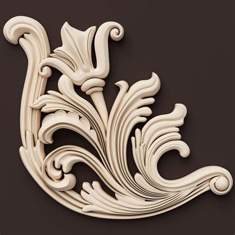 3d Model Classical Ornamental Interior Wall Wood Carving Designs