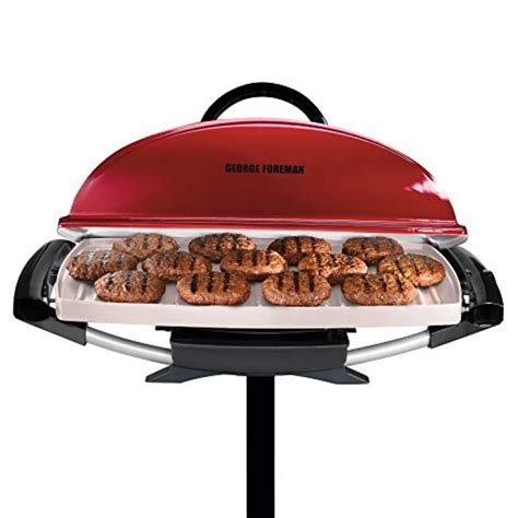 George Foreman Gfo201rx Indooroutdoor Electric Grill Red Great Grillin