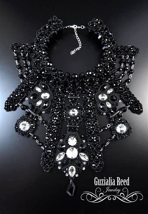 Black Queen Beautiful Beaded Necklaces Bead Work Bead Art