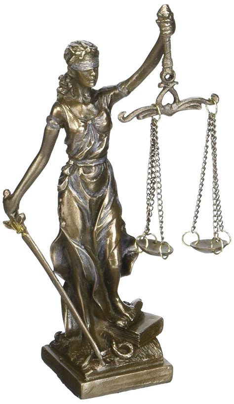 Lady Justice Statue Scales Of Justice Marble Sculpture 34cm 14in Art