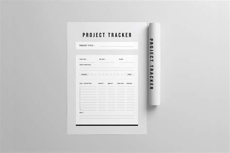 Project Tracker Printable Work Tracker Pdf Ready To Print Editable