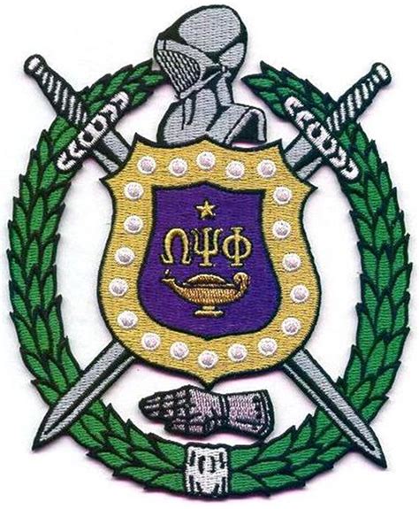 Omega Psi Phi Fraternity Escutcheon Patch