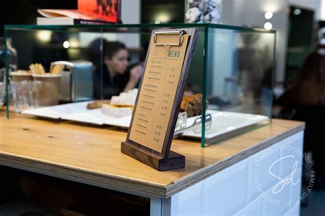 Buy Wooden Table Menu Stand With Clip Wood Sign Holder Standing