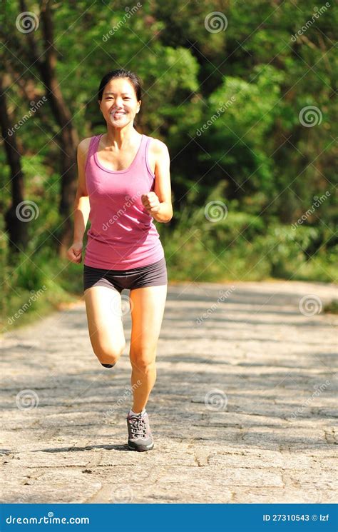 Woman Runner Stock Image Image Of Active Female Front 27310543