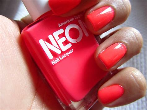 American Apparel Neon Red Lacquer Polish Nail Polish Nails