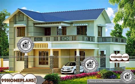 Free Two Storey Four Bedroom House Plans In Kerala Below Sq Ft