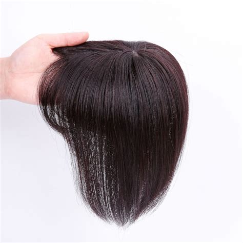 Real Human Hair Wig Pieceshort Straight Hairhuman Hair Topper With