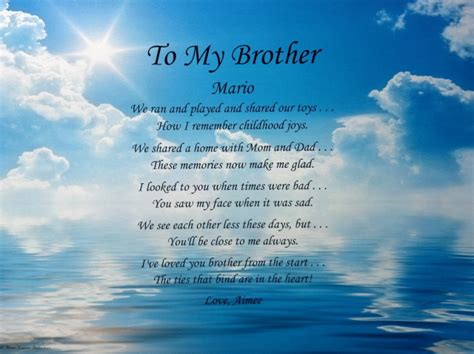 Happy Birthday To My Brother In Heaven Poems