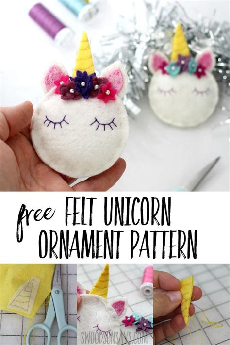How To Make Unicorn Ornaments Unicorn Ornaments Diy Sewing Ts