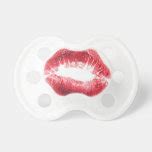 Red Lipstick Kiss Funny Girl Baby Pacifier Zazzle