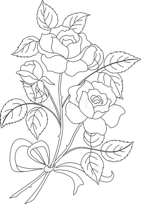 Blumenstrauß blumenstrauß auf aquarellkarton by irina usova. Rose Flower Drawing at GetDrawings | Free download