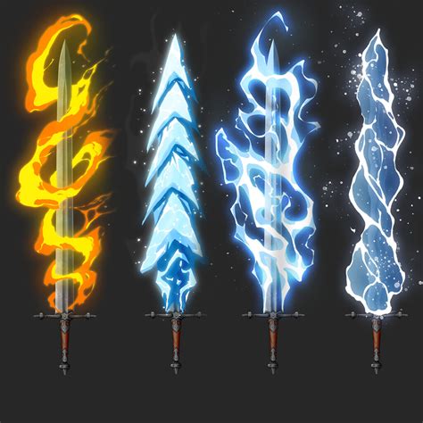 Artstation Elemental Swords Vfx Concept