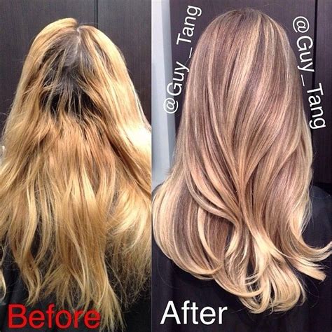 The outcome of your hair color can change due to a few factors, like the color you're starting off with and your hair's condition. how to add lowlights to fix brassy highlights - Google ...