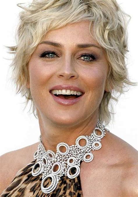 But her hair is is very thin. Best Sharon Stone Short Hairstyles | Sharon stone ...