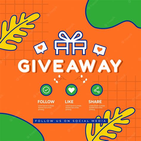 Premium Vector Giveaway Banner Template Enter To Win