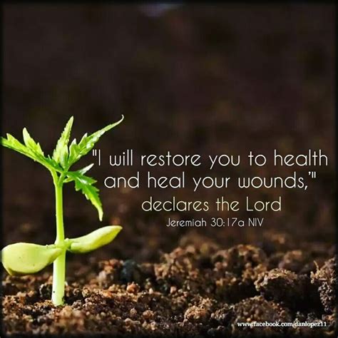 Jeremiah 3017a Niv But I Will Restore You To Health And Heal Your