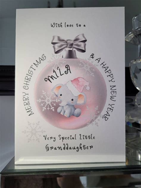Personalised Granddaughter Christmas Card Special Etsy