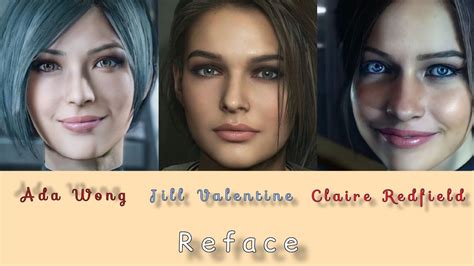 ada wong claire redfield jill valentine reface levitating youtube