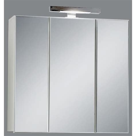 Miroir rectangulaire h150 cm roxane. Miroir de salle de bains avec éclairage Zamora Blanc ...
